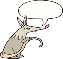 cartoon sneaky rat with speech bubble png