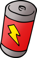 batteria di doodle dei cartoni animati png