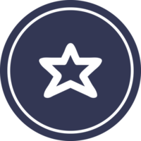 stjärna form cirkulär ikon symbol png