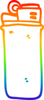 arc en ciel pente ligne dessin de une dessin animé jetable plus léger png