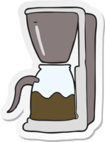 Aufkleber einer Cartoon-Kaffeemaschine png