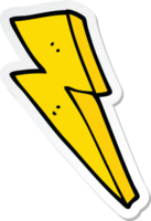 sticker of a cartoon lightning bolt png