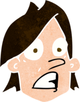 cartoon frightened face png