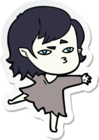 sticker of a cartoon vampire girl png