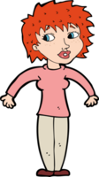 cartoon woman shrugging shoulders png