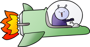 cartoon alien in spaceship png