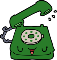 cute cartoon telephone png