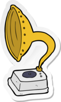 sticker of a cartoon phonograph png