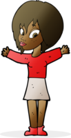 cartoon woman with open arms png