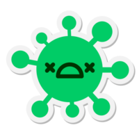 verdrietig dood virus sticker png