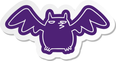 cartoon sticker of a night bat png