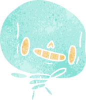 retro cartoon illustration kawaii cute dead skeleton png