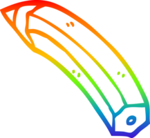 rainbow gradient line drawing of a cartoon colored pencil png