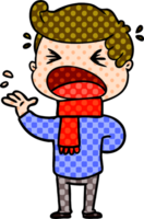 cartoon shouting man png