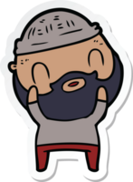 sticker of a cartoon bearded man png