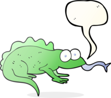 hand drawn speech bubble cartoon lizard png