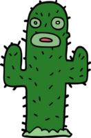 cartoon doodle cactus png