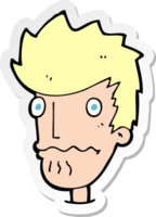 sticker of a cartoon nervous man png