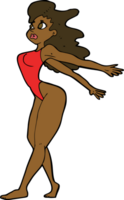 cartoon sexy woman in swimsuit png