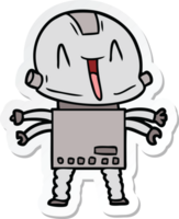 Aufkleber eines Cartoon-Roboters png