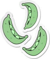 sticker of a cartoon peas png