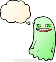 funny cartoon ghost with thought bubble png