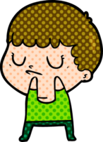 niño gruñón de dibujos animados png