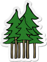 sticker of a cartoon tree symbol png