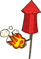 cartoon old firework rocket png