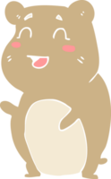 piatto colore illustrazione di carino criceto png