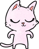 calm cartoon cat png