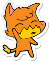 adesivo de uma raposa de desenho animado png