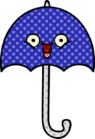 quadrinho livro estilo desenho animado do uma guarda-chuva png