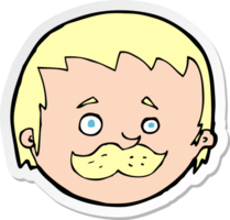 sticker of a cartoon man with mustache png