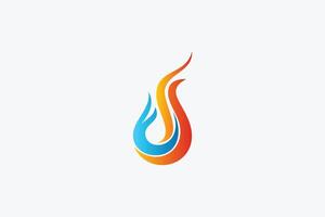 plantilla de logotipo de llama de fuego vector