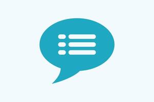 Speech Bubble Text message Icon logo template vector