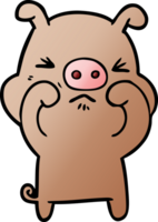 cartoon grumpy pig png