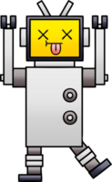 gradient shaded cartoon of a robot png