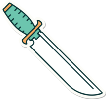 sticker of tattoo in traditional style of a knife png