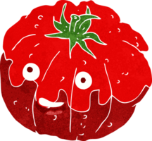 desenho animado tomate feliz png