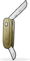 mano dibujado dibujos animados plegable cuchillo png