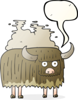 mão desenhado discurso bolha desenho animado malcheiroso vaca png