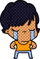 cartoon woman crying png