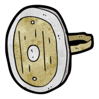 hand textured cartoon medieval shield png