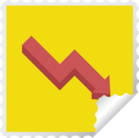 performance arrow graphic square sticker stamp png