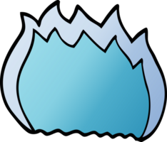 cartoon doodle blue flame png