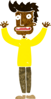 tecknad stressad man png