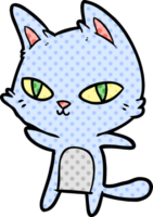 cartone animato gatto fissando png