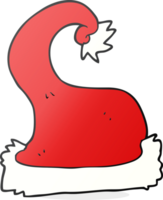 hand- getrokken tekenfilm de kerstman claus hoed png