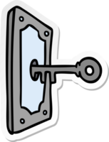 hand drawn sticker cartoon doodle of a door handle png